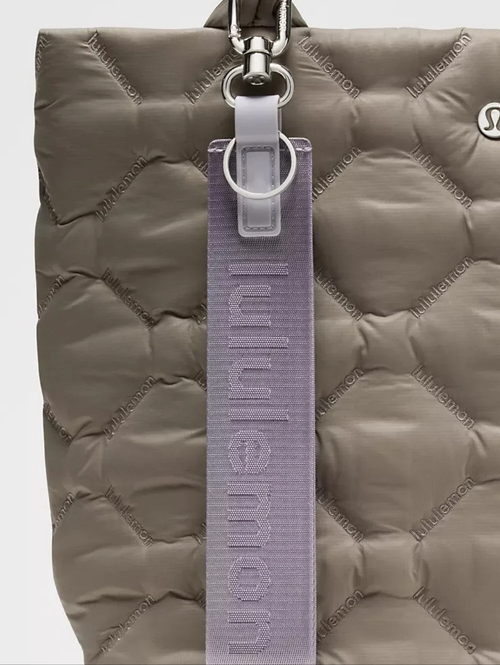 Lululemon Neverlost Keychain Faint Lavender Grape Mist Purple Wrist Strap
